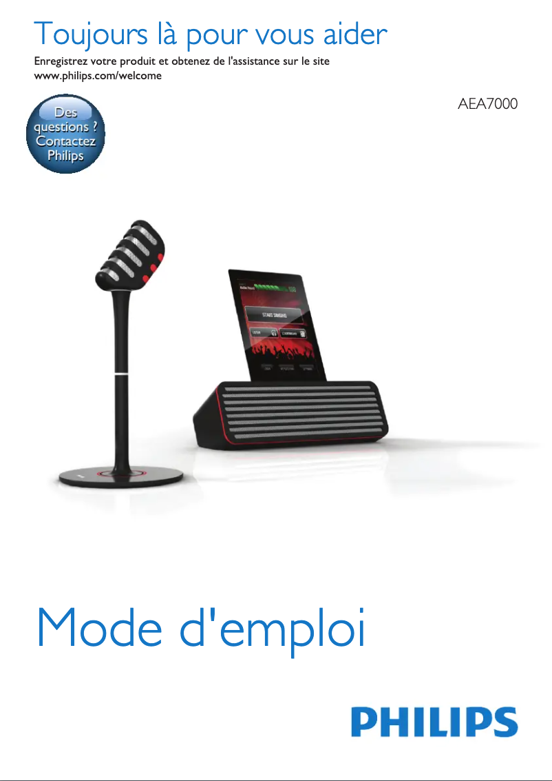 Page 1 of the manual User Manual Philips AEA7000