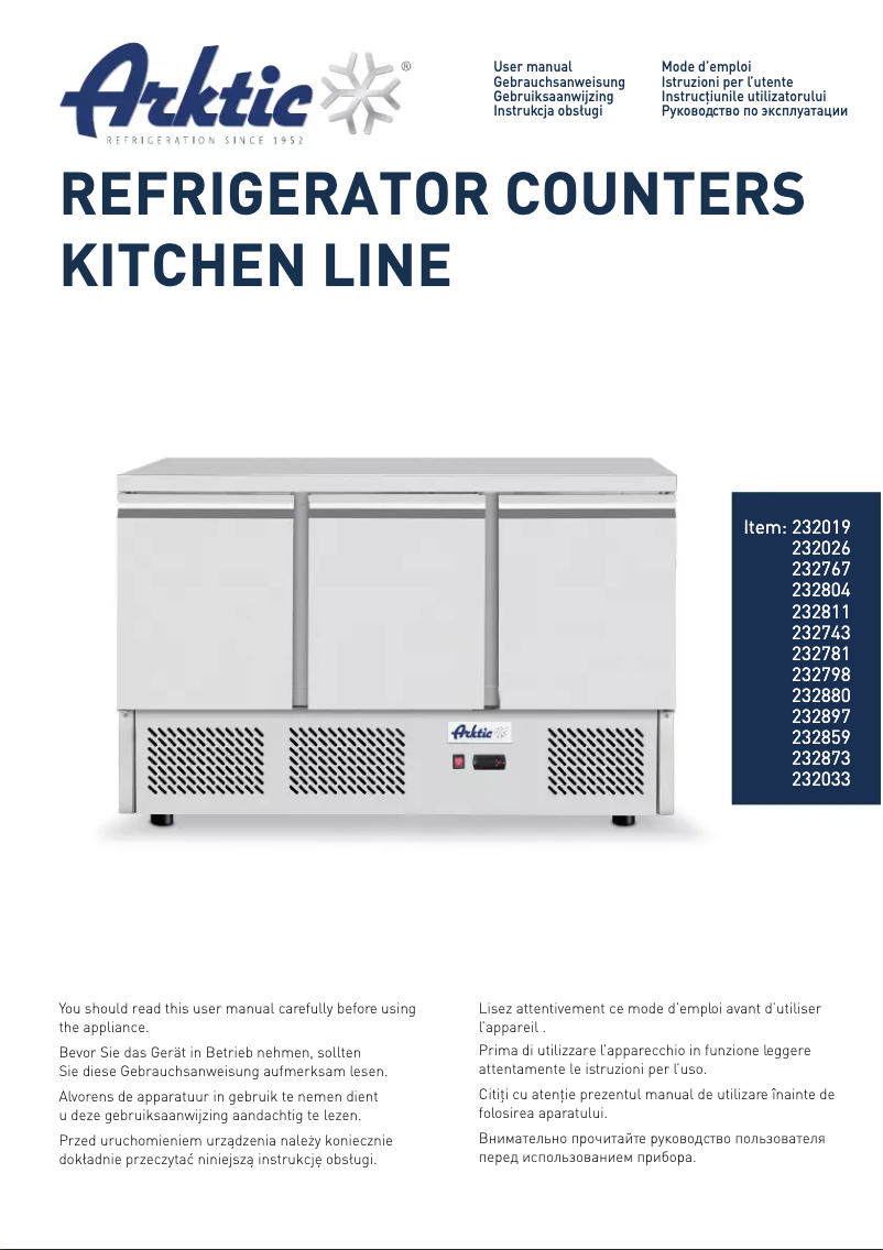 First page image of the manual for 232781