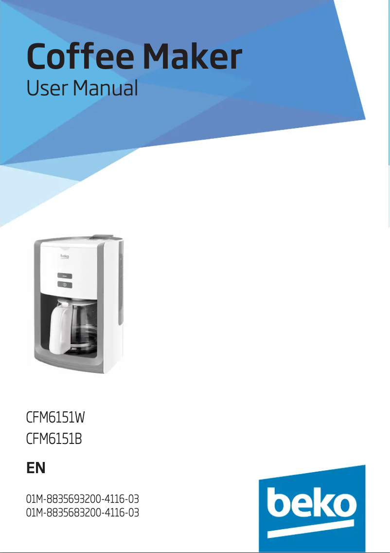 Page 1 of the manual User Manual Beko CFM6151B