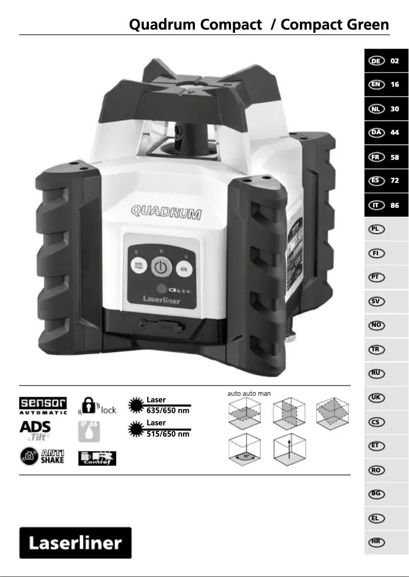 Page 1 of the manual User Manual Laserliner Quadrum Compact