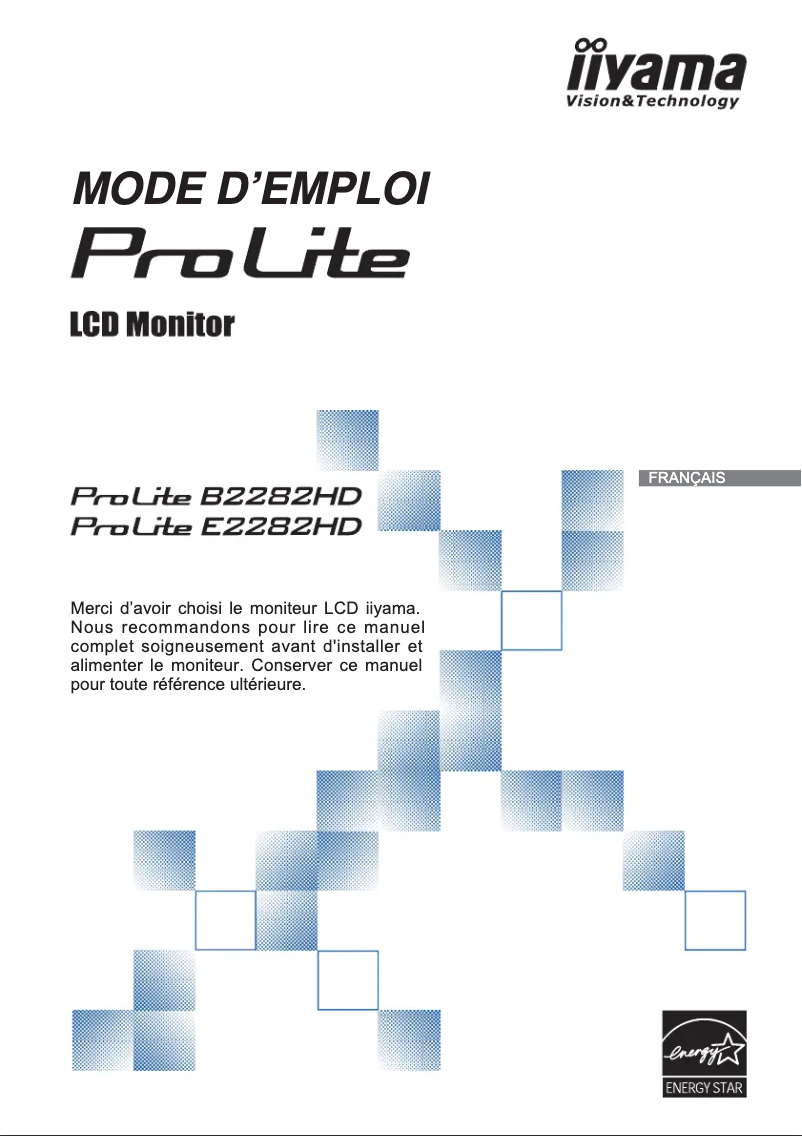 First page image of the manual for ProLite E2282HD