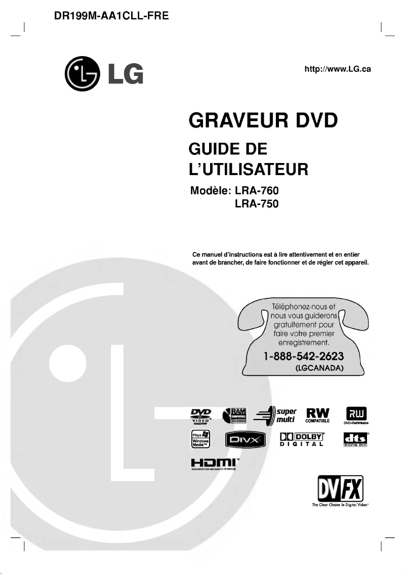 Page 1 of the manual User Manual LG LRA-750