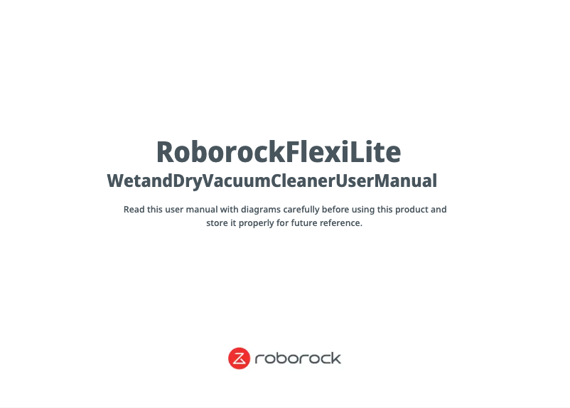 Page 1 of the manual User Manual Roborock Flexi Lite