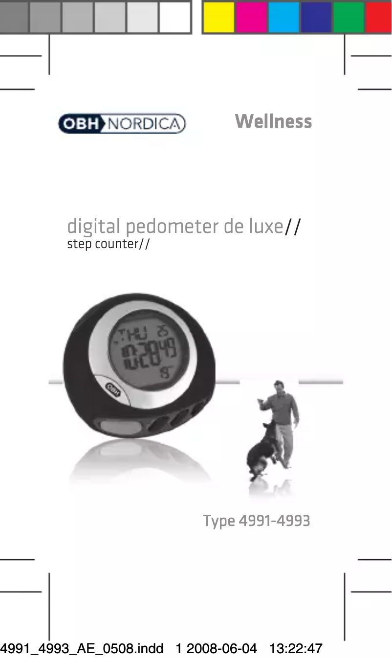 Page 1 of the manual User Manual OBH Nordica De Luxe 4993