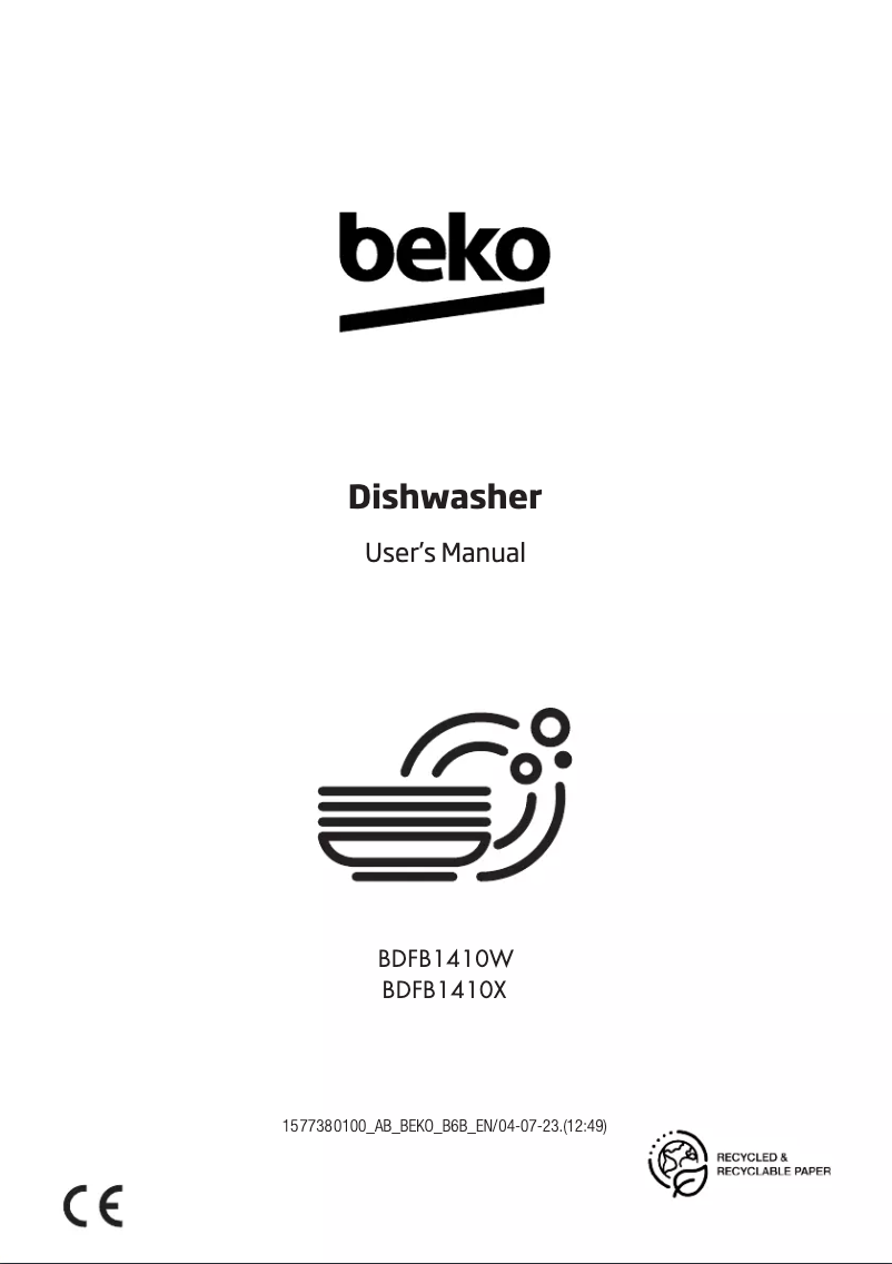 Page 1 of the manual User Manual Beko BDFB1410W