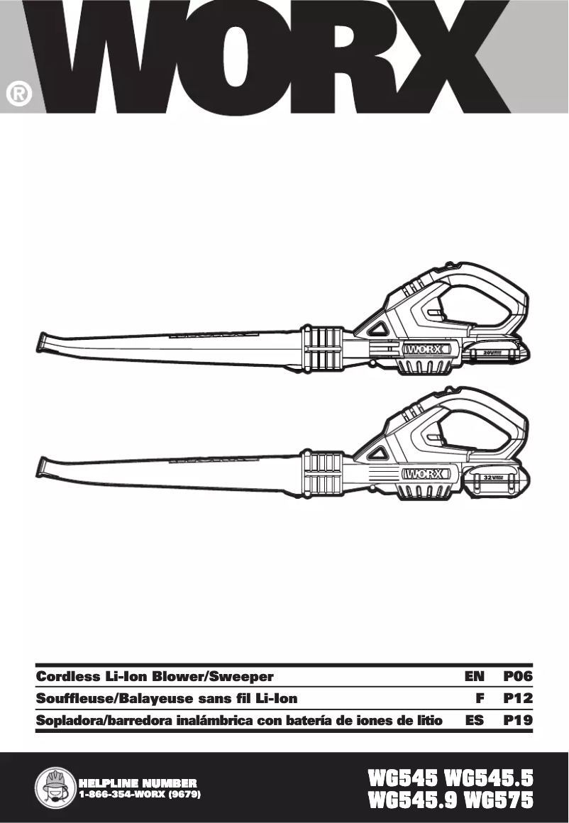 Page 1 of the manual User Manual Worx WG545.5