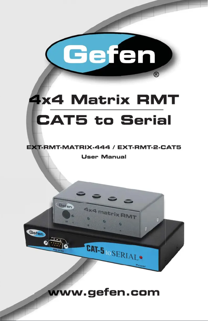 First page image of the manual for EXT-RMT-2-CAT5