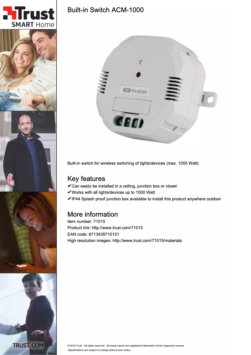 First page image of the manual for ACM-1000