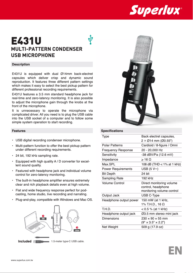 First page image of the manual for E431U