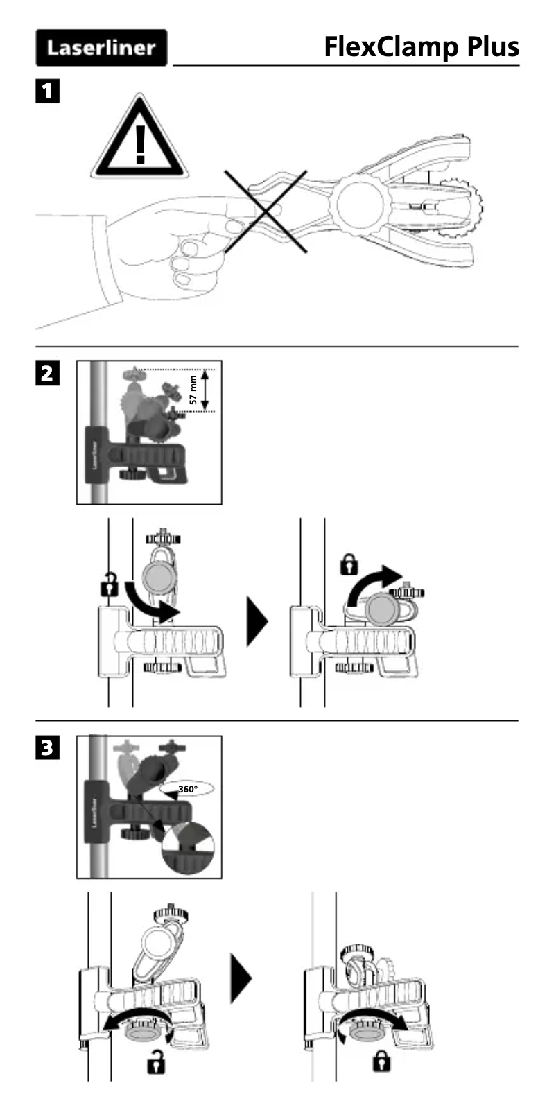 Page 1 of the manual User Manual Laserliner FlexClamp Plus