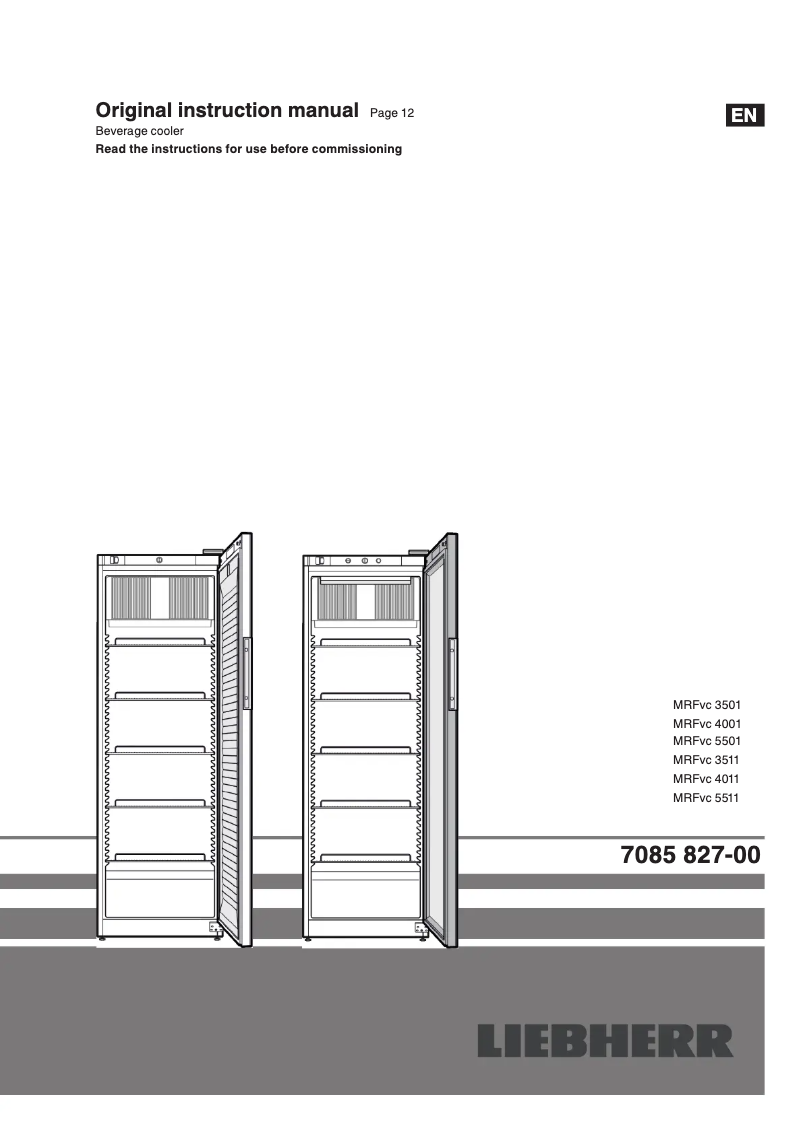 Page 1 of the manual User Manual Liebherr MRFvc 5511-20