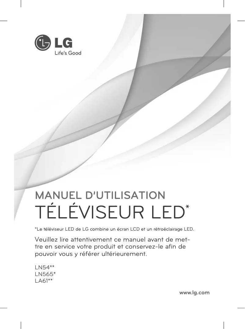 First page image of the manual for 42LN5420