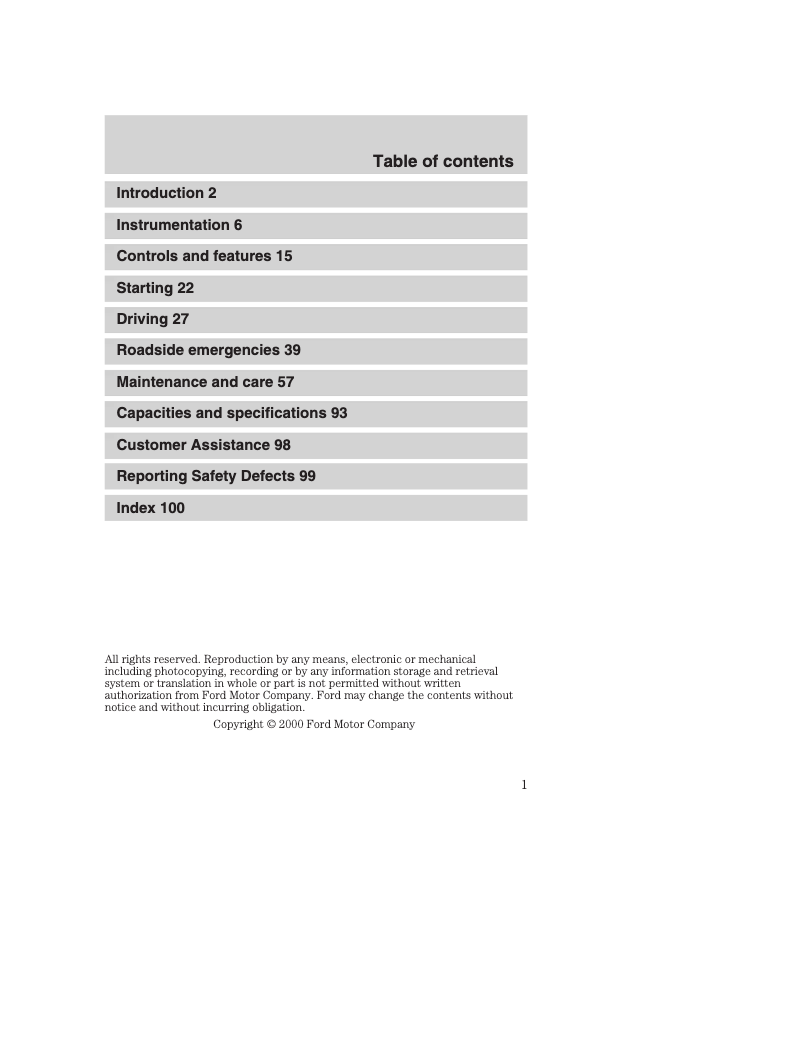 First page image of the manual for F-53 Motorhome Chassis (2001)