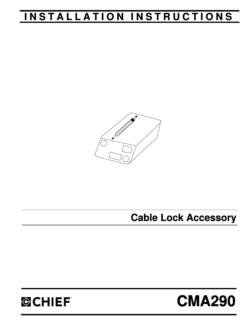 Page 1 of the manual User Manual Chief CMA290