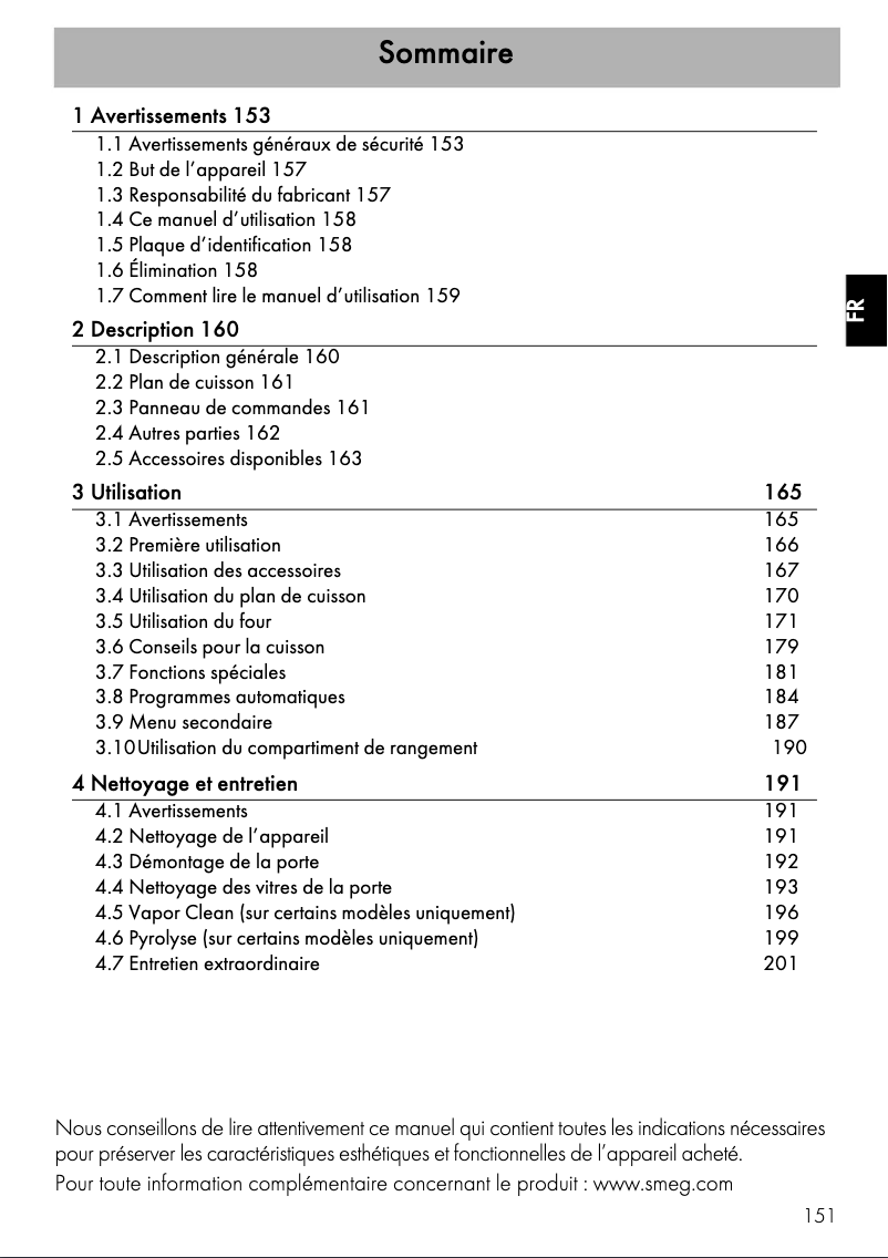 Page 1 of the manual Technical Sheet Smeg CPF9GPX
