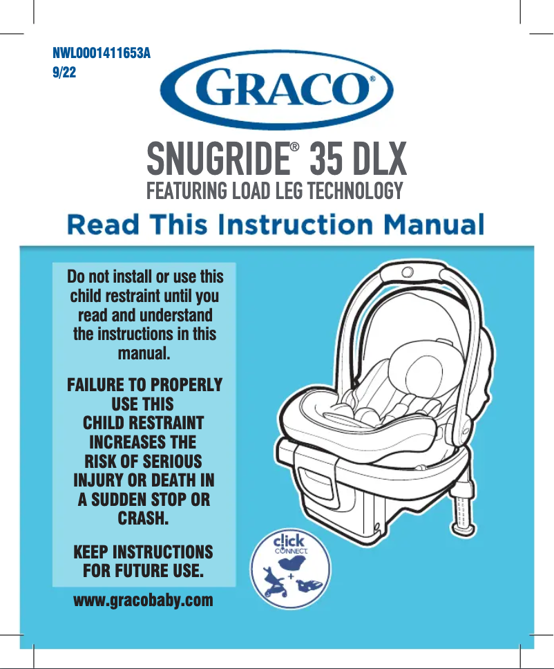 Page 1 de la notice Manuel utilisateur Graco SnugRide 35 DLX