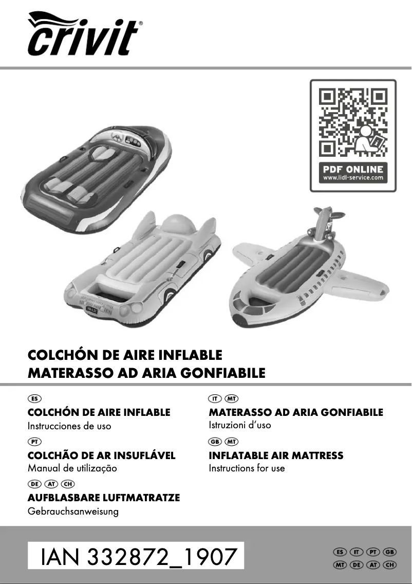 First page image of the manual for IAN 332872