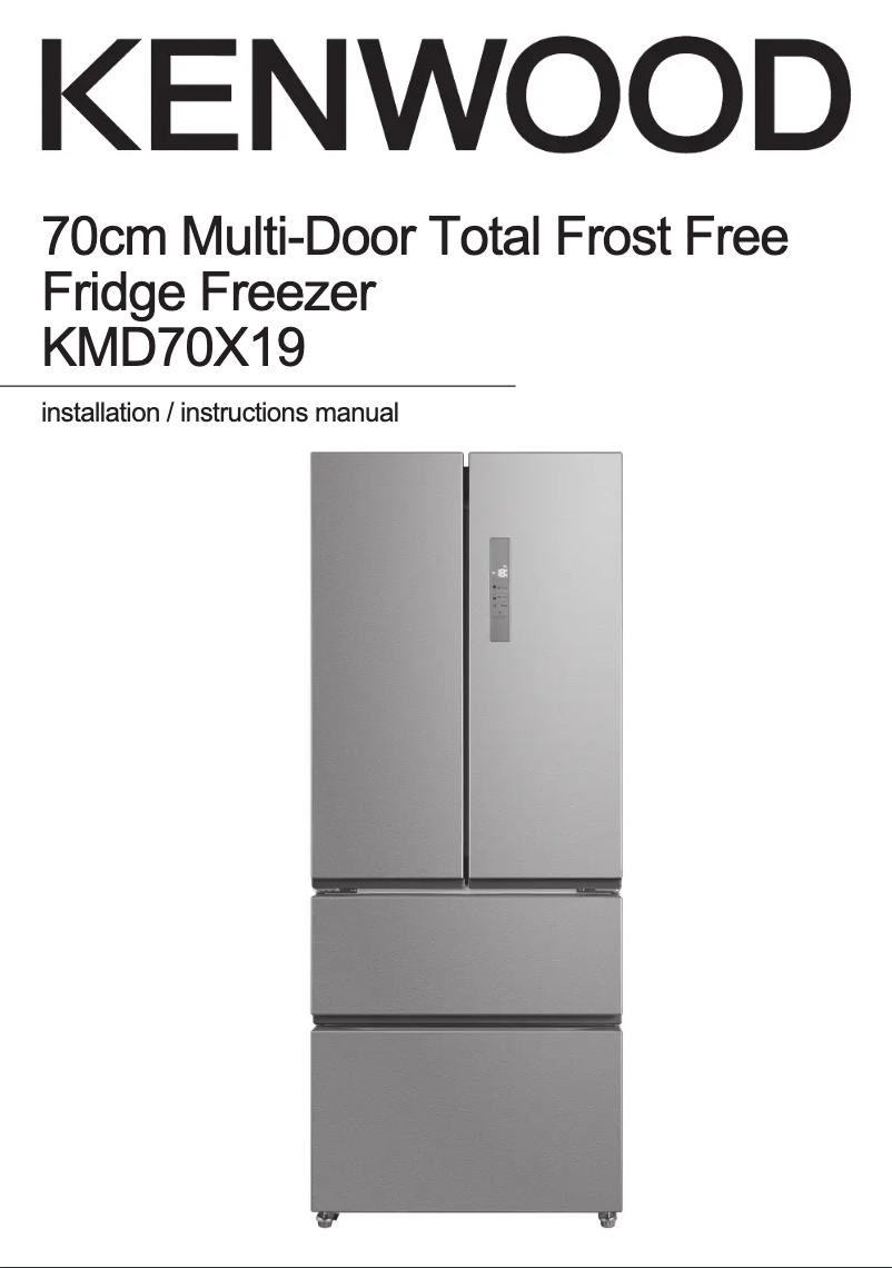 First page image of the manual for KMD70X19