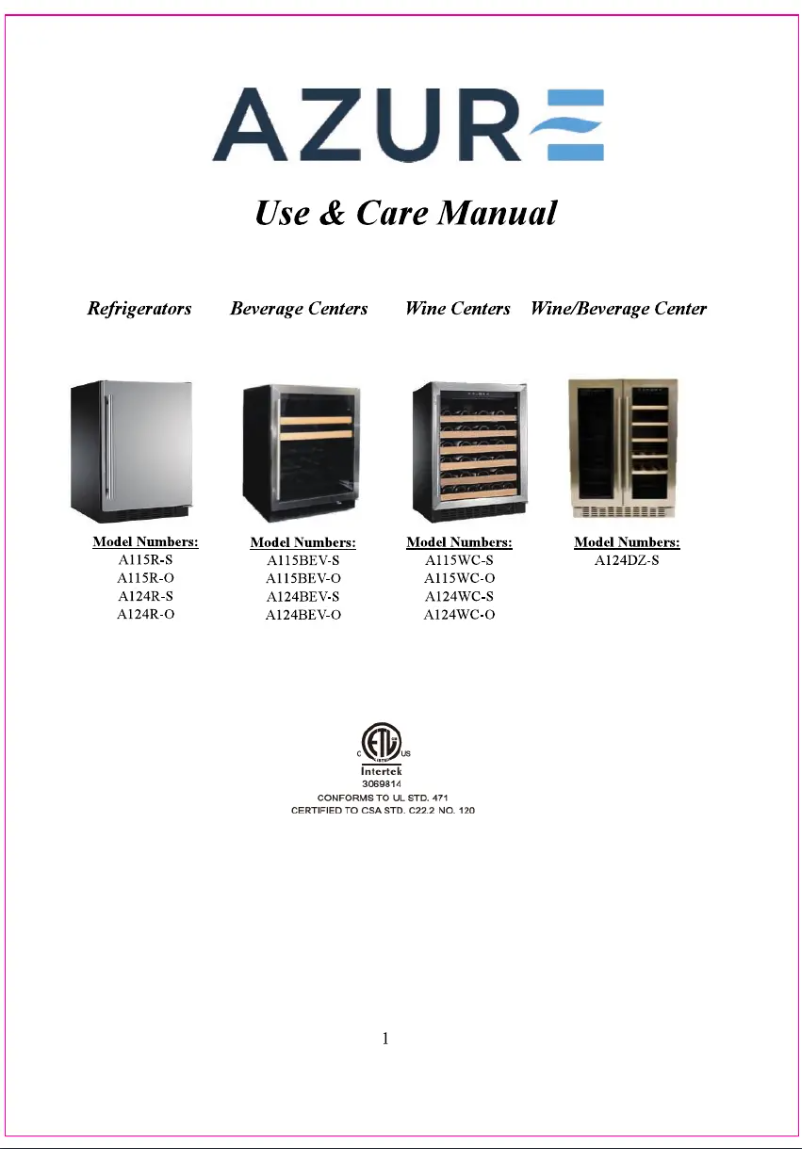 First page image of the manual for A115WC-O