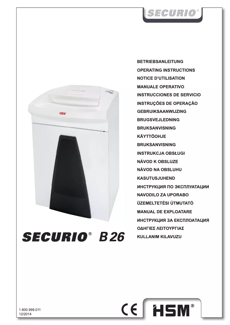 Page 1 of the manual User Manual HSM Securio B26 4.5 x 30mm