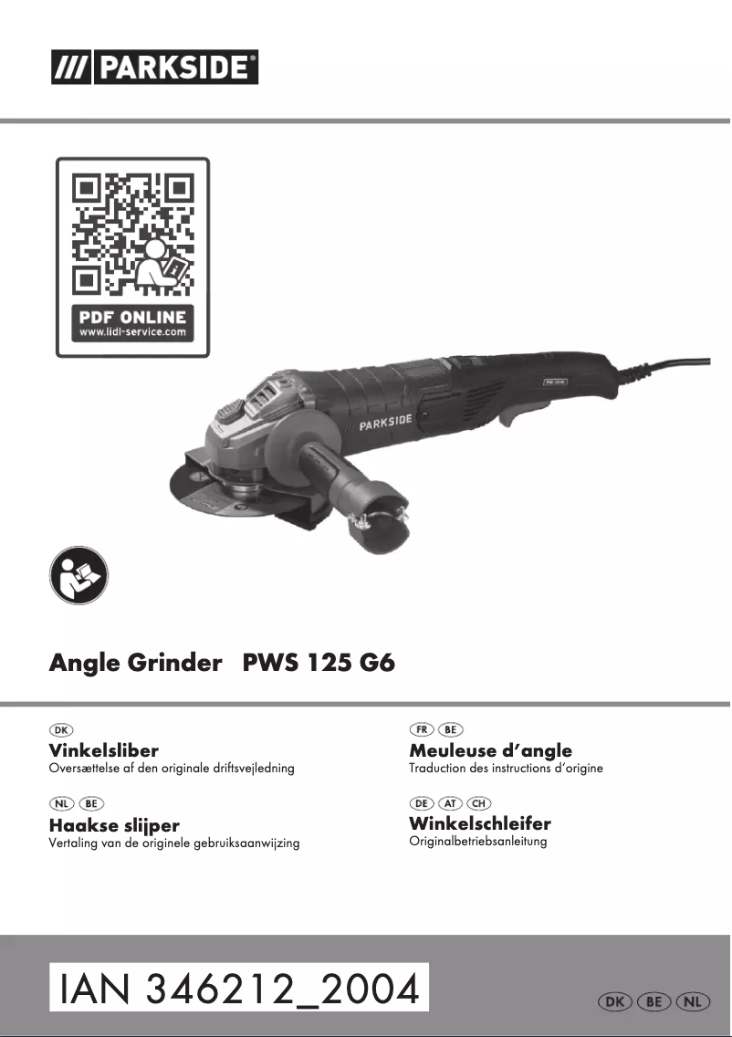 First page image of the manual for PWS 125 G6