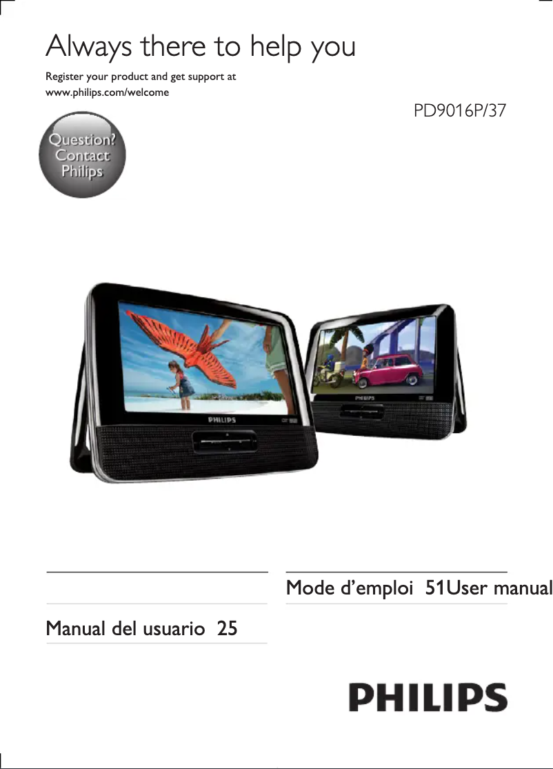 First page image of the manual for PD9016P