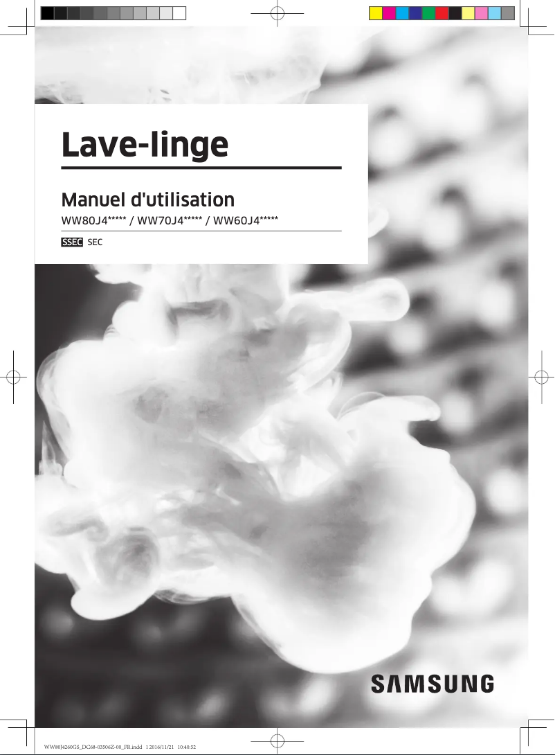 Page 1 of the manual User Manual Samsung WW80J4263IWU