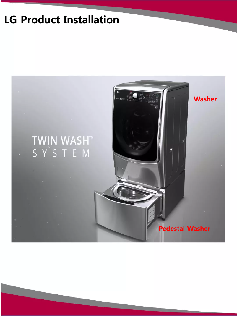 Page 1 of the manual Installation Guide LG WD100C