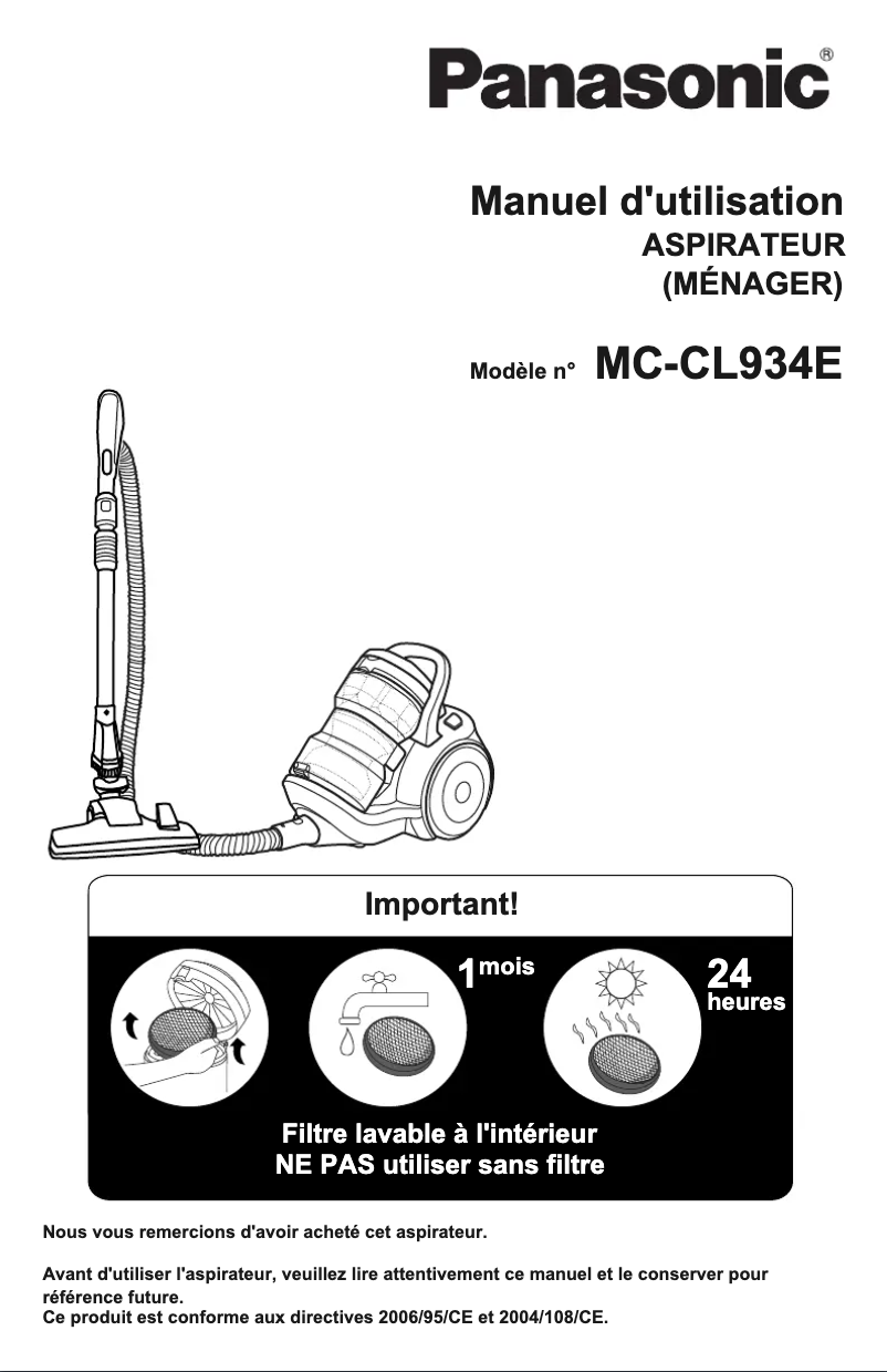 First page image of the manual for MC-CL934E