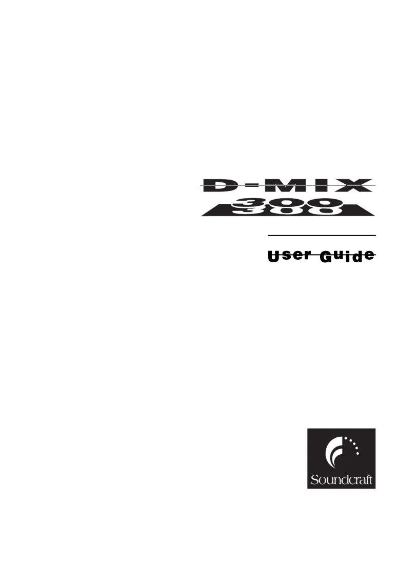 Page 1 of the manual User Manual Soundcraft D-Mix 300