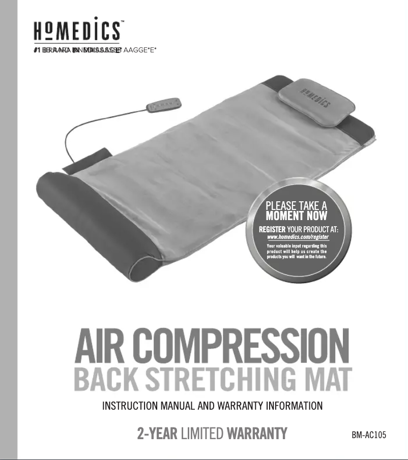 Page 1 of the manual User Manual Homedics BM-AC105