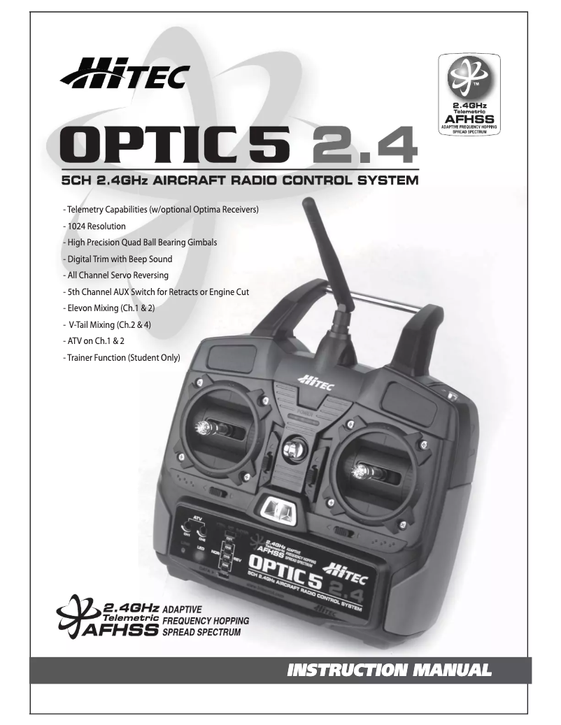Page 1 of the manual User Manual Hitec Optic 5
