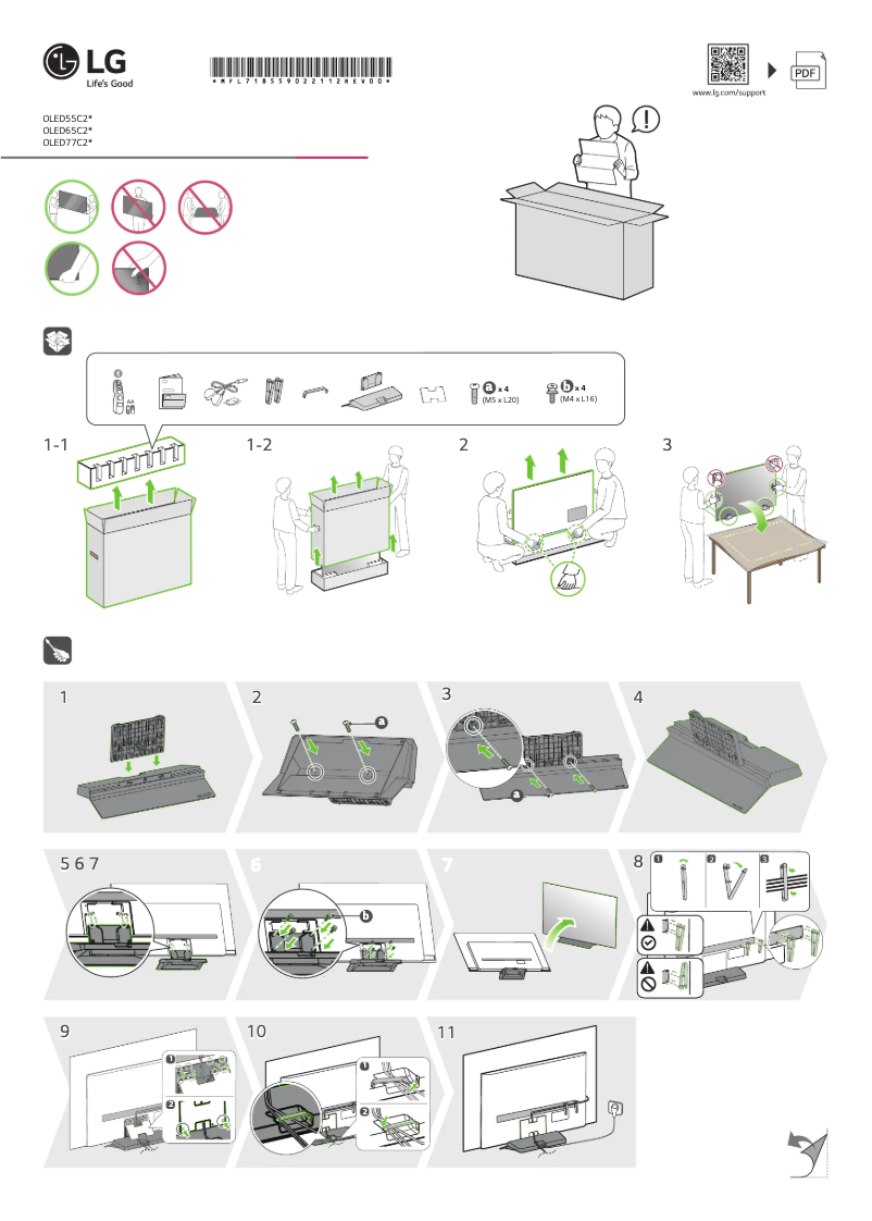 First page image of the manual for OLED55C25LB