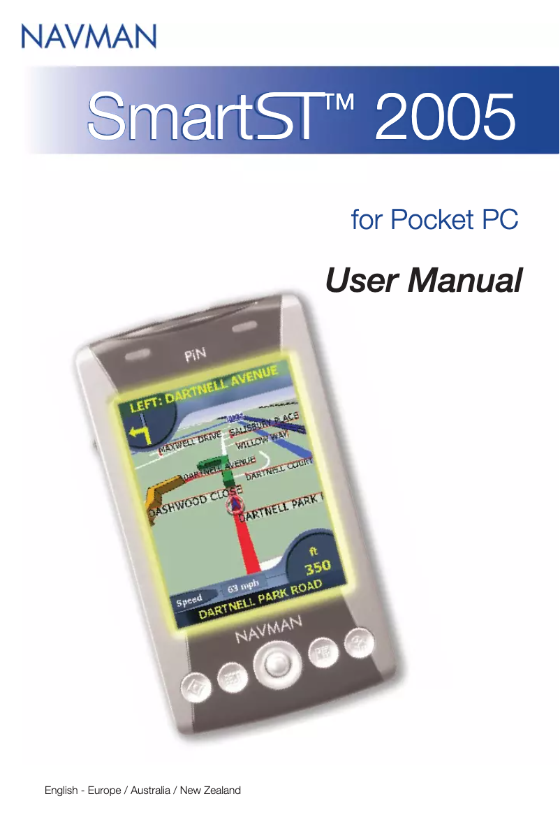 Page 1 of the manual User Manual Navman Smart ST 2005