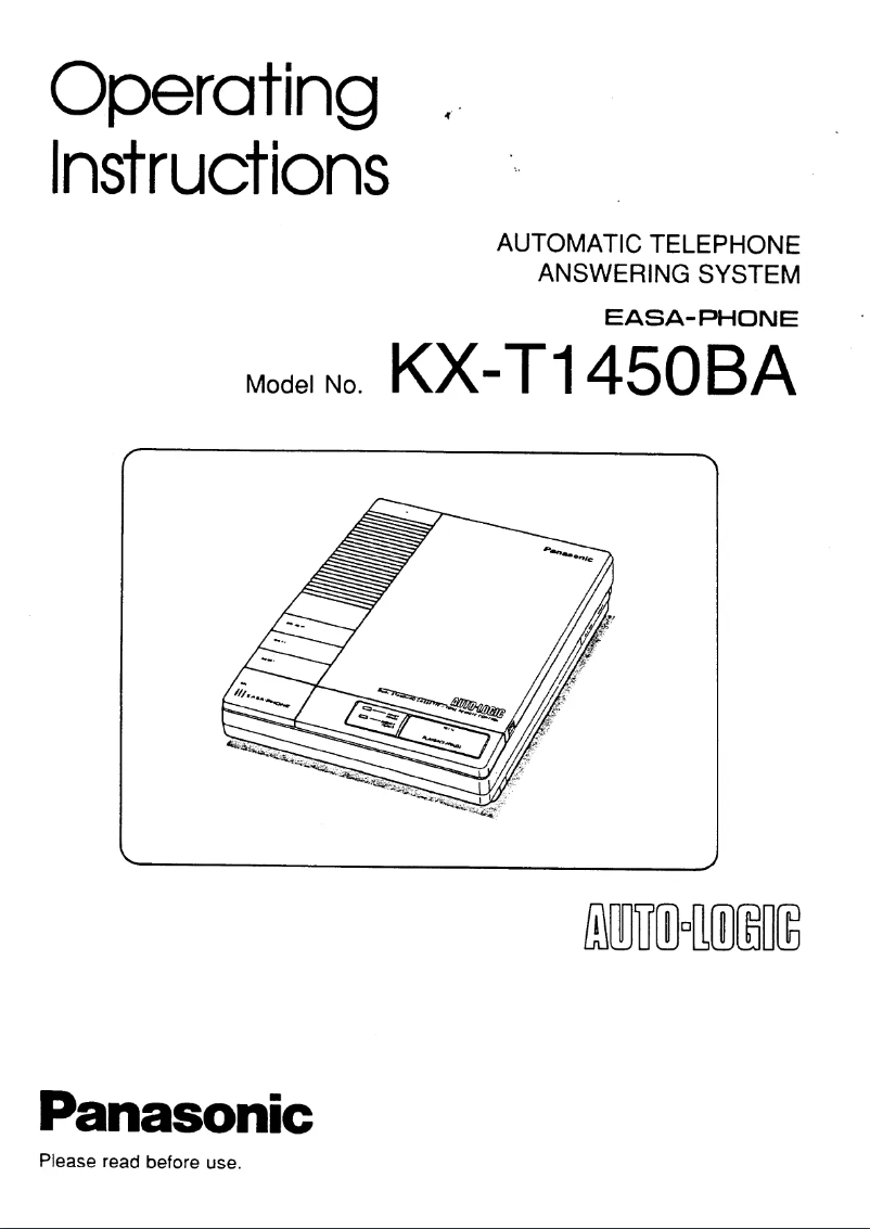 Page 1 of the manual User Manual Panasonic KX-T1450