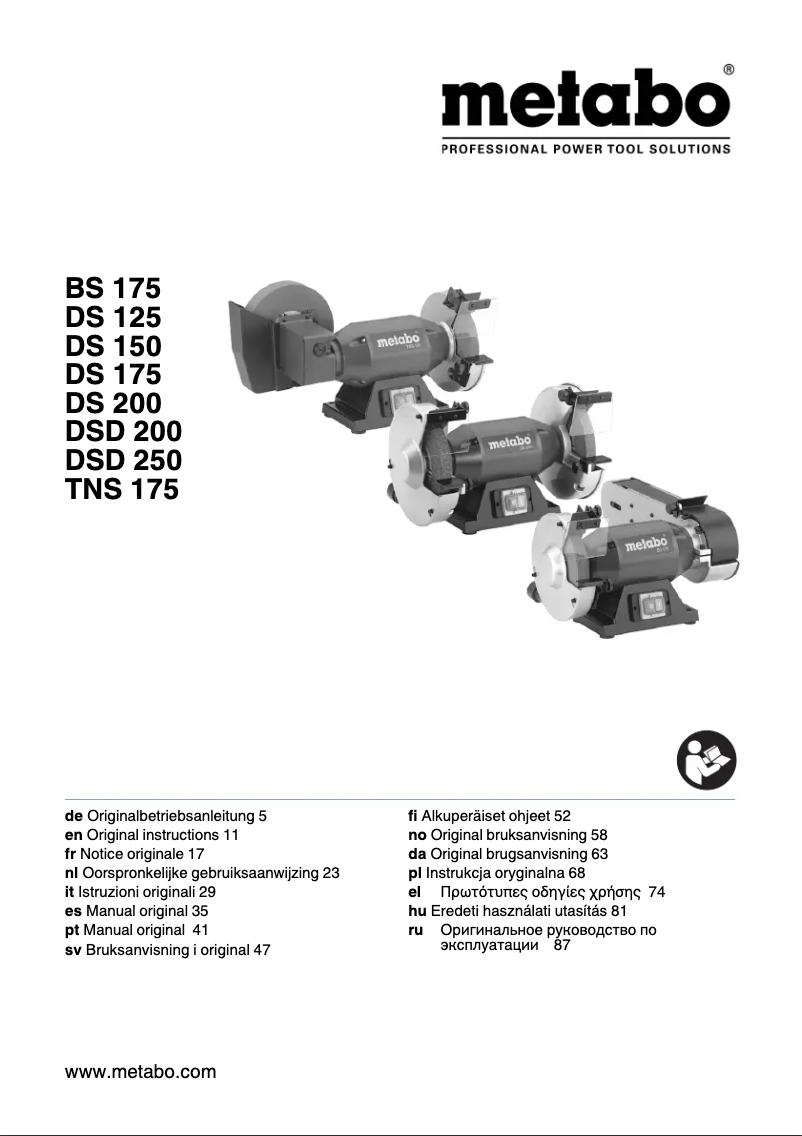 Page 1 of the manual User Manual Metabo DSD 200