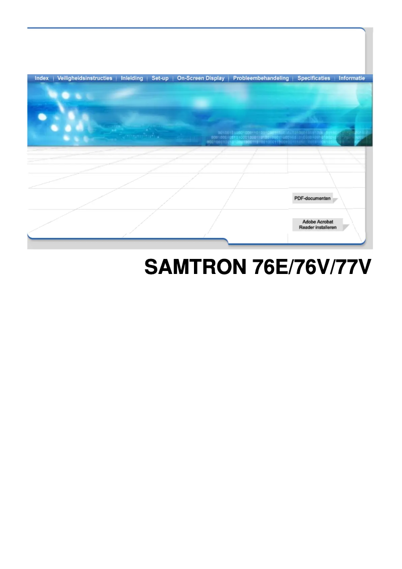 Page 1 of the manual User Manual Samsung Samtron 77V