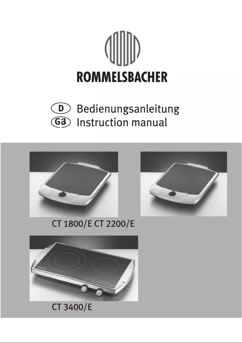 Page 1 of the manual User Manual Rommelsbacher CT 2200