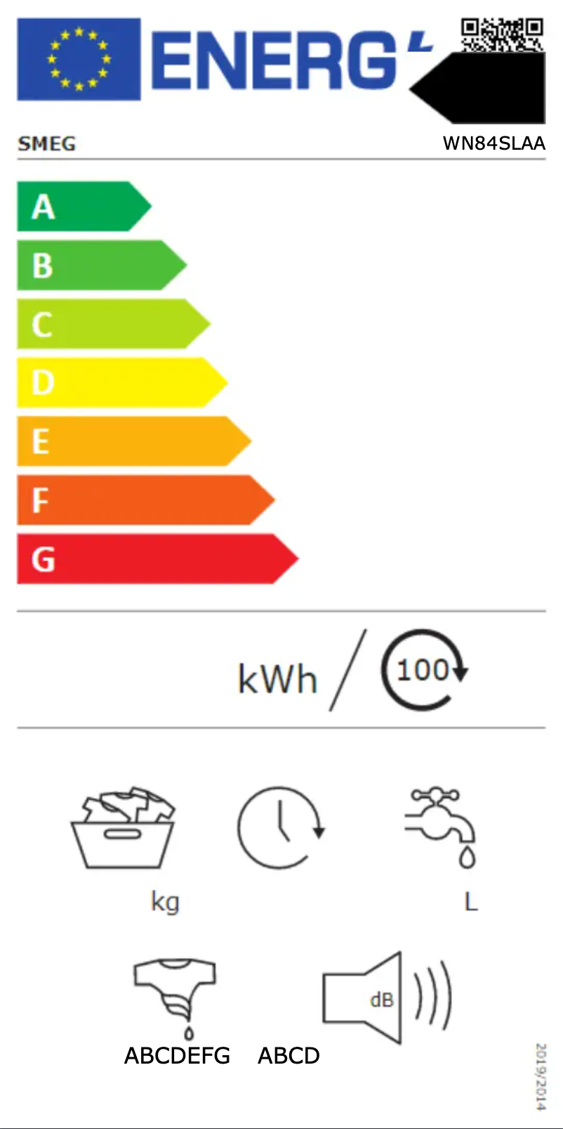 Page 1 of the manual User Manual Smeg WN84SLAA