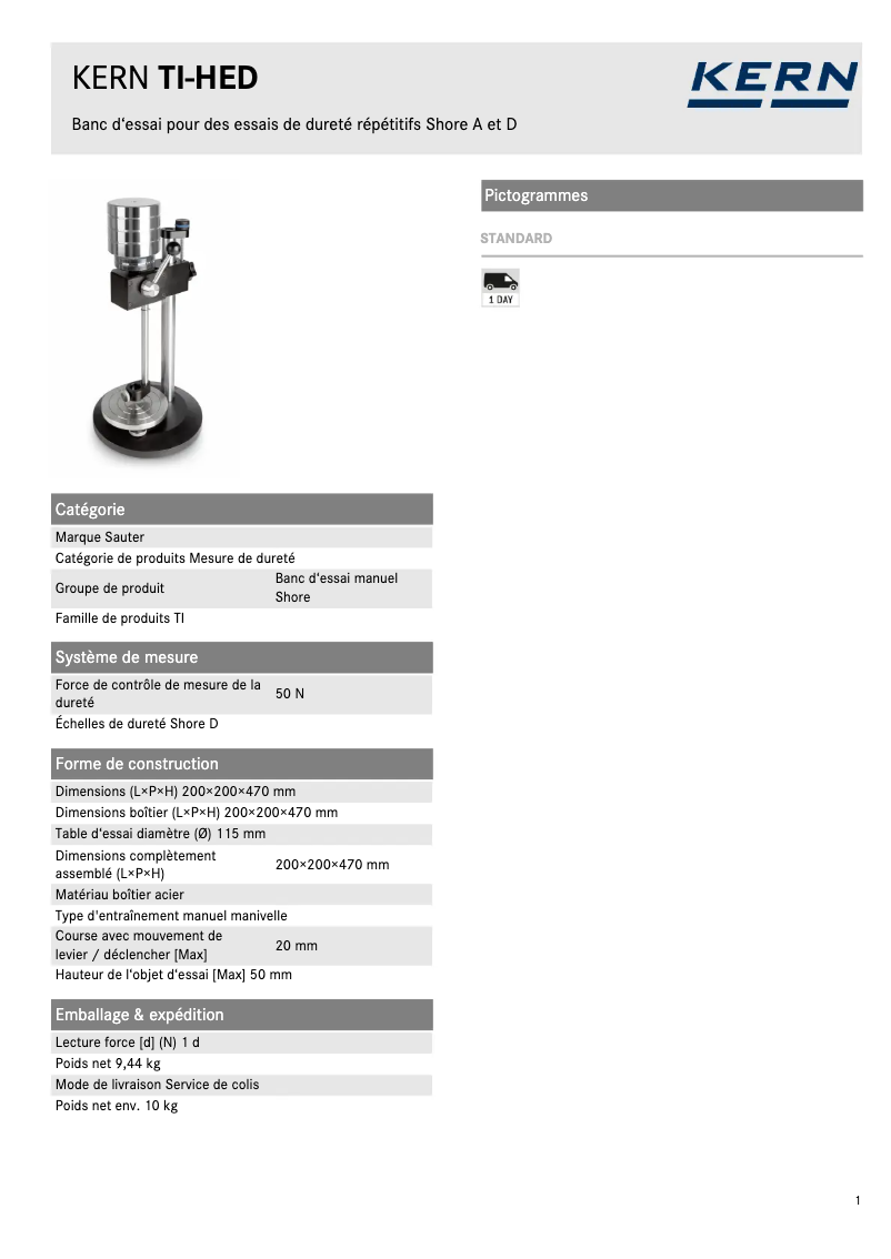 First page image of the manual for TI-HED