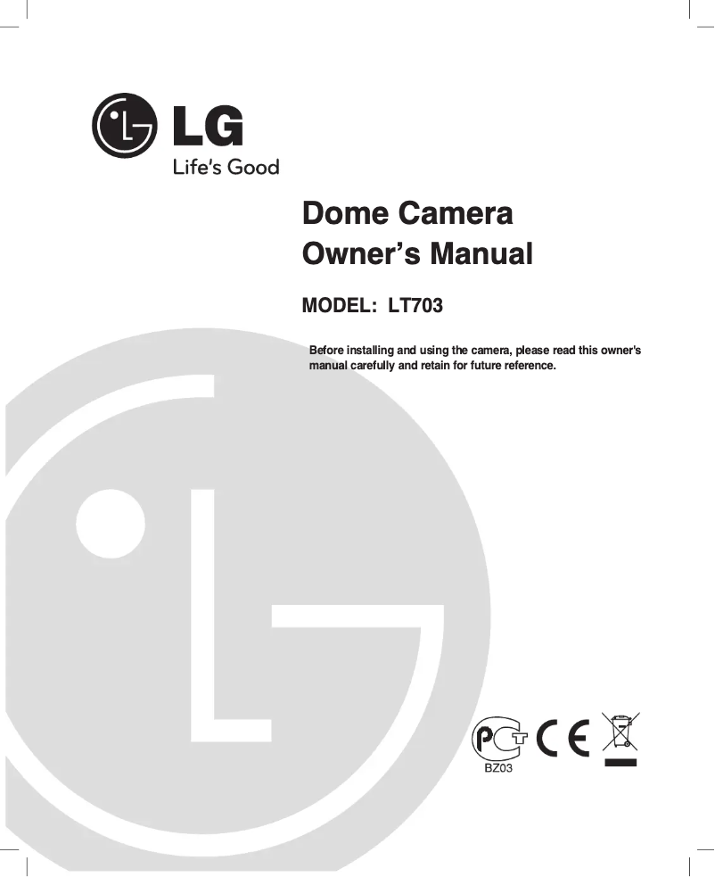 First page image of the manual for LT703P