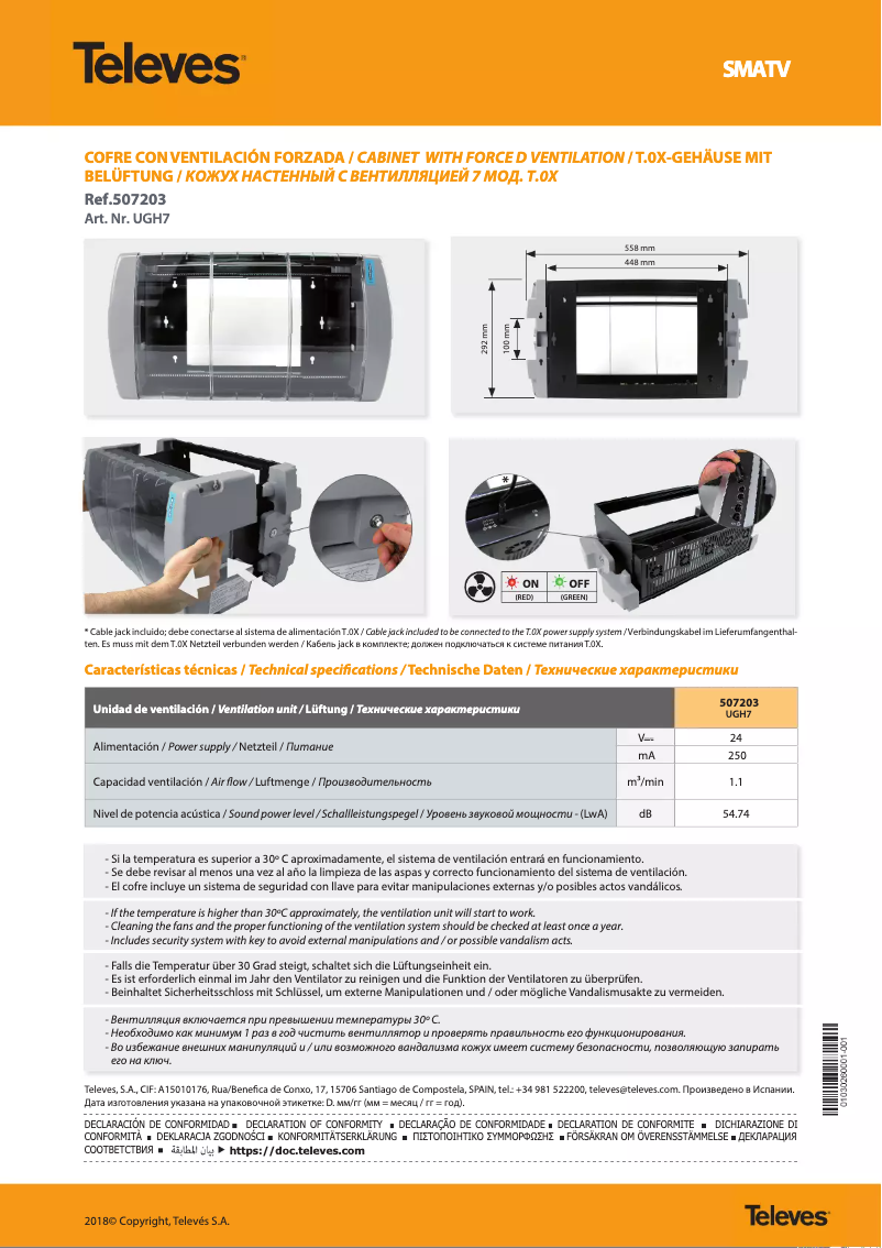 Page 1 of the manual User Manual Televes T.0X 507203