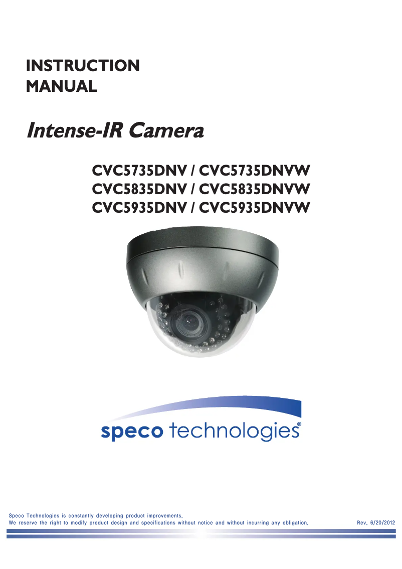 First page image of the manual for CVC5935DNV