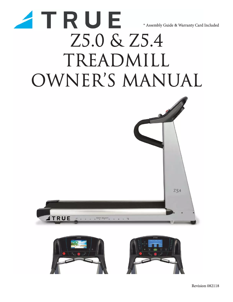 First page image of the manual for Z5.0