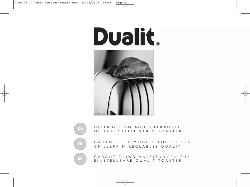 First page image of the manual for 42190