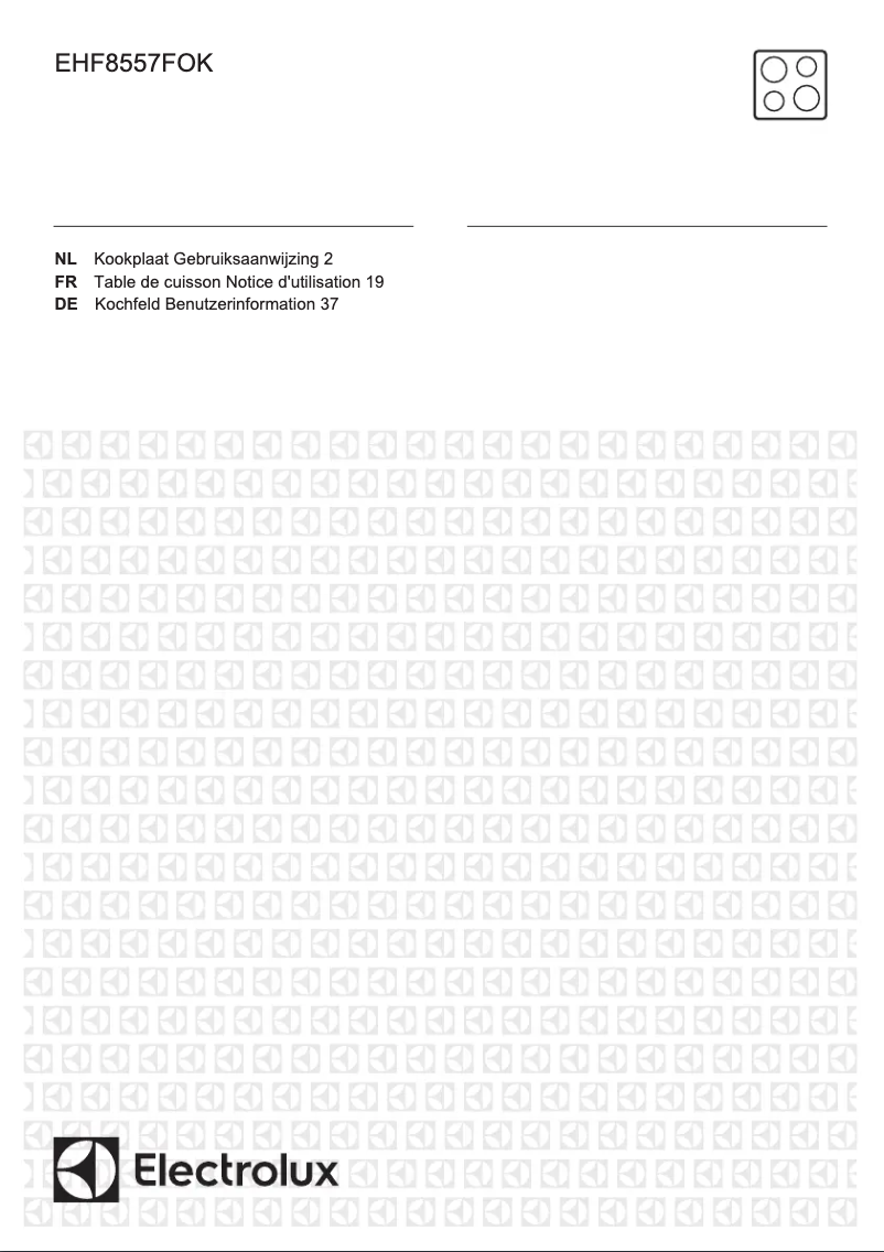 First page image of the manual for EHF8557FOK