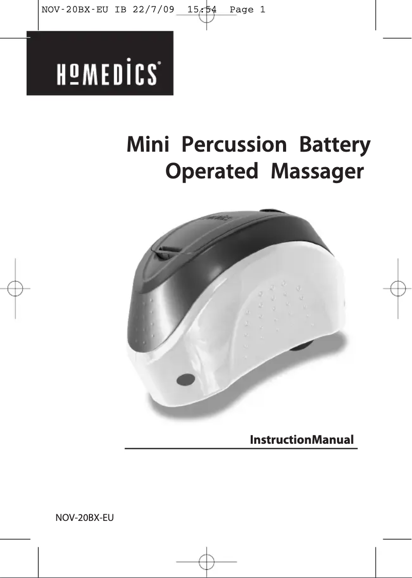 Page 1 de la notice Manuel utilisateur Homedics NOV-20BX-EU