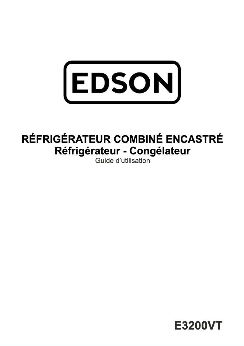 Page 1 of the manual User Manual Edson E3200VT