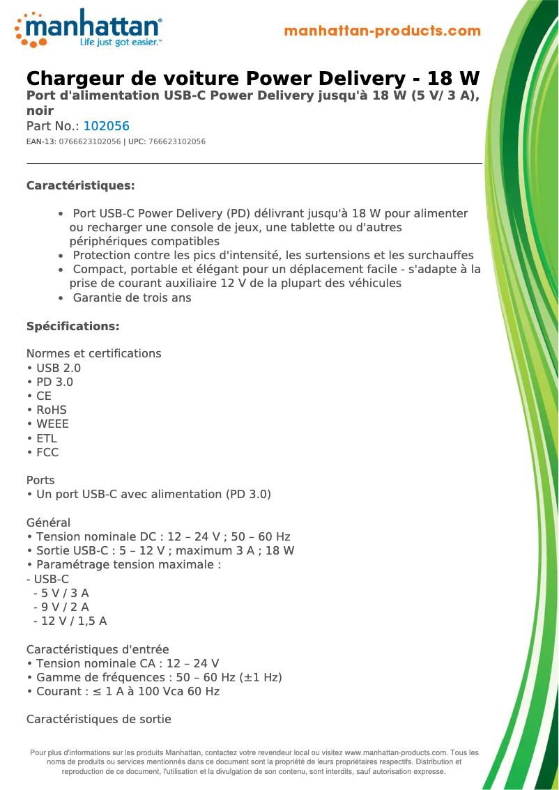 First page image of the manual for 102056