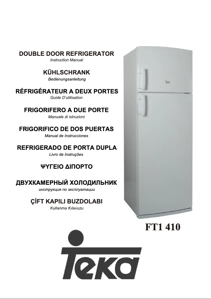 First page image of the manual for FT1 410